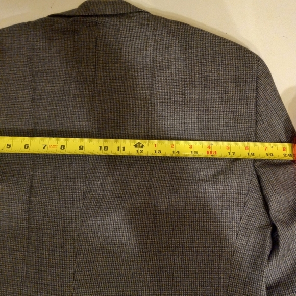 STAFFORD Essentials Wool Classic Fit Sports Blazer Jacket Gray Tweeded Size 38R - Picture 8 of 10